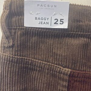 PacSun Chocolate Corduroy Baggy Jeans